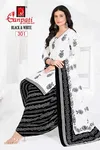 Black & White Vol 03 By Ganpati Heavy Cotton Printed Dress Material Suppliers In India